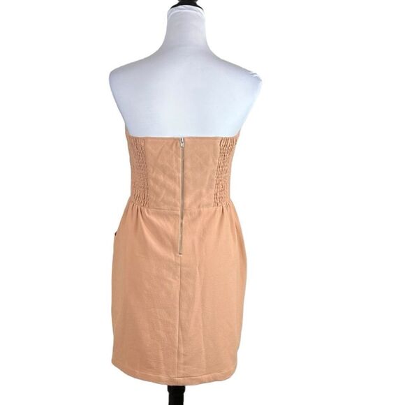MM Couture Blush Beaded Waist Strapless Dress Size M, NWOT - Picture 2 of 7